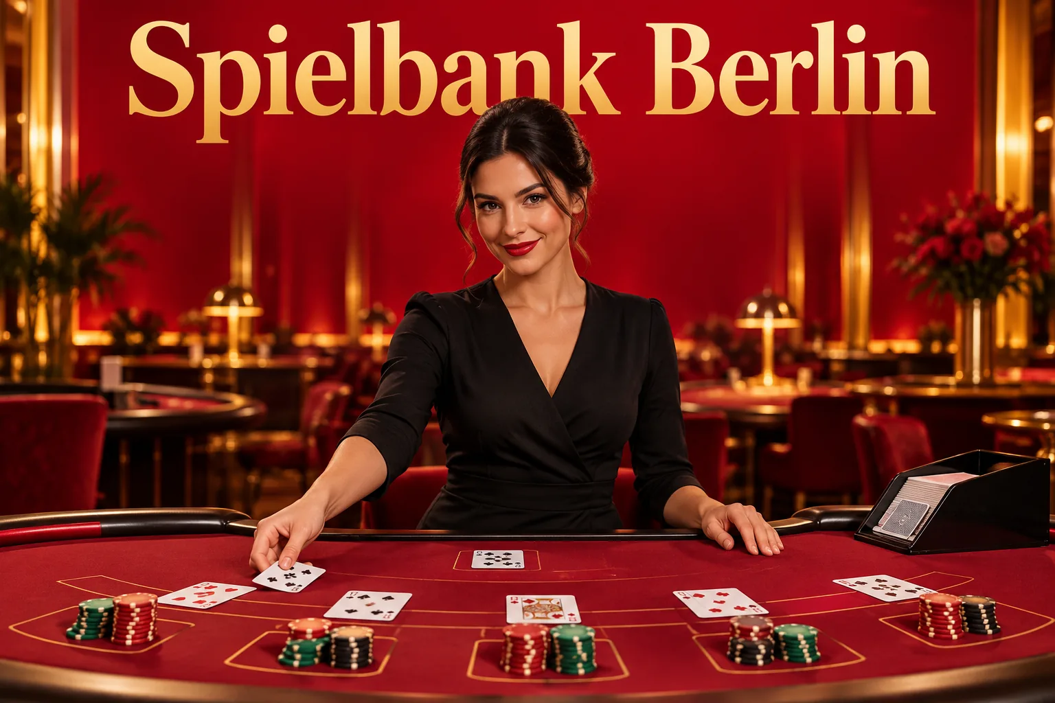 Tische mit Croupiers rund um die Uhr
